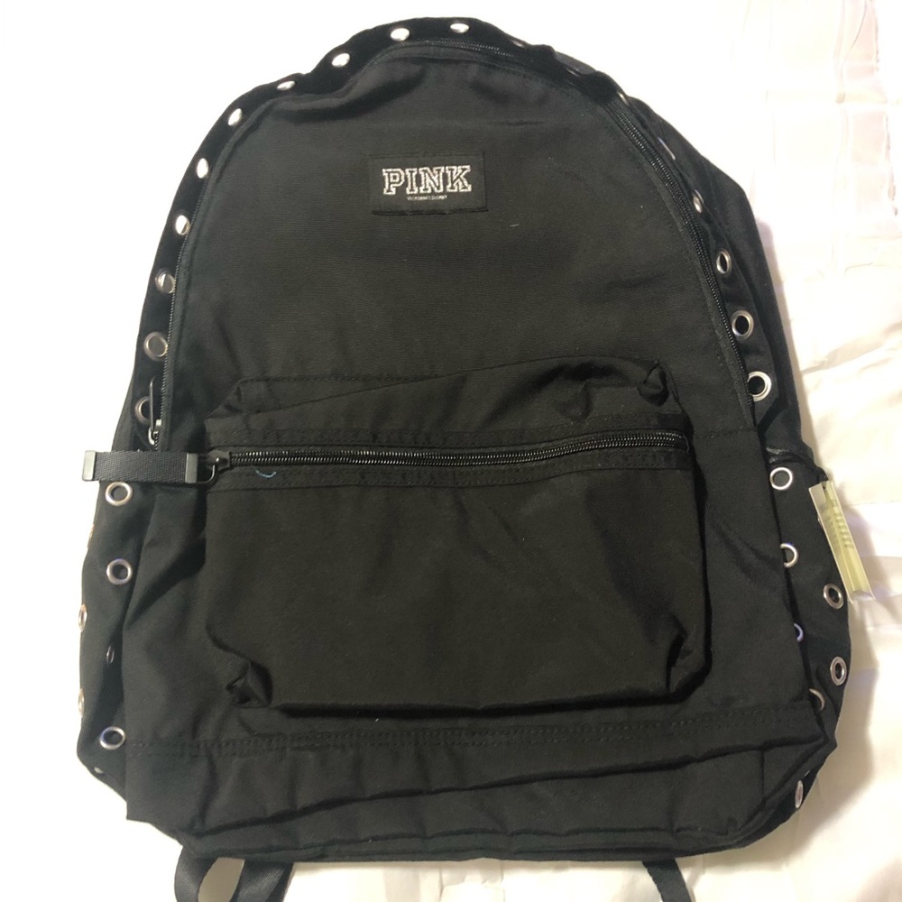 NWT PINK Victoria’s Secret Black Backpack
